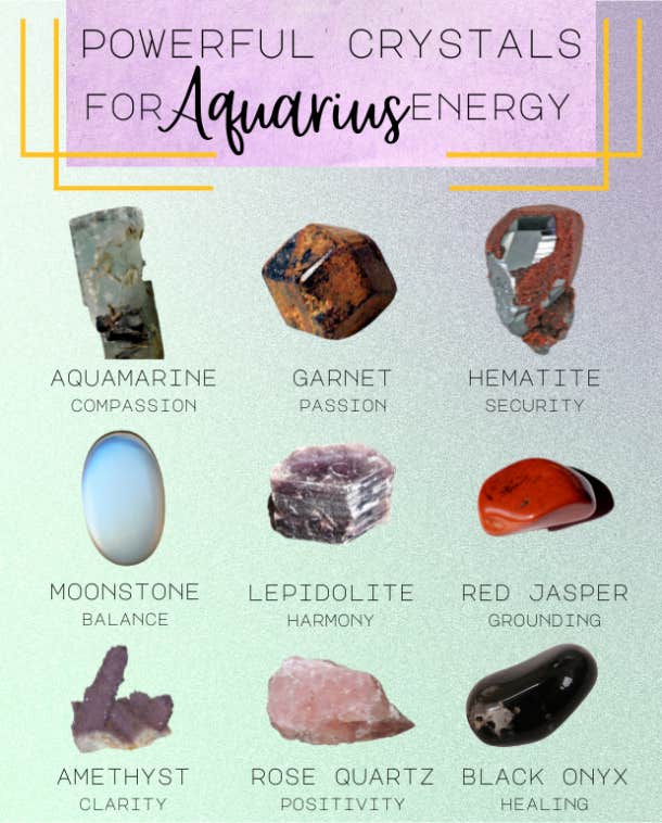 best crystals for aquarius chart