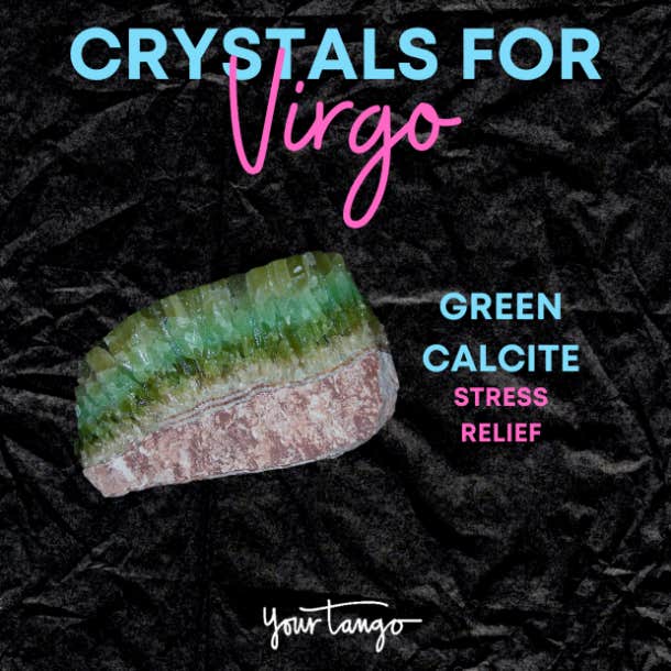 cristaux de calcite vert vierge