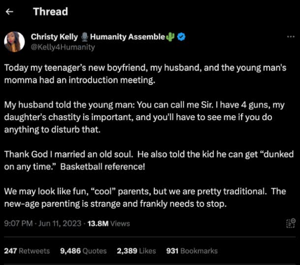 dad threatens daughter's boyfriend tweet