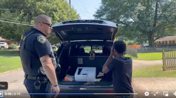 officer colleran surprising kid with playstation