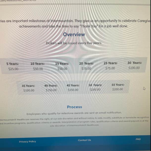 reward program for hospital staff