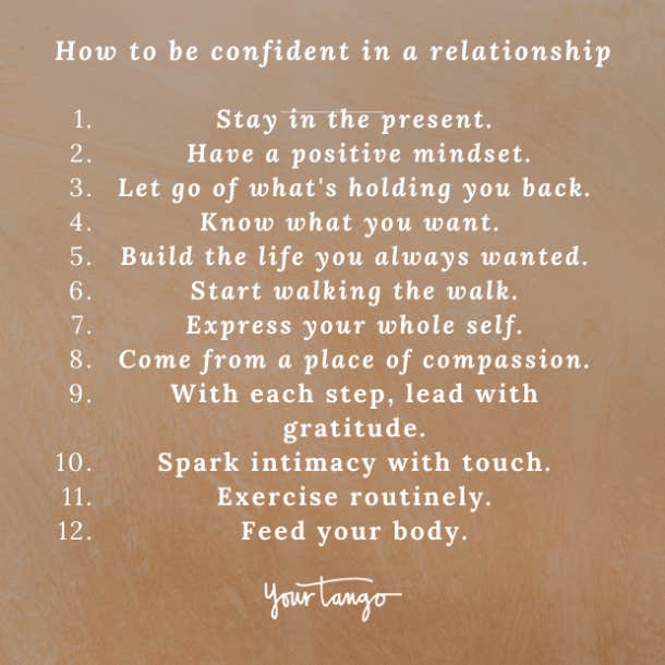 how to be confident in your relationship