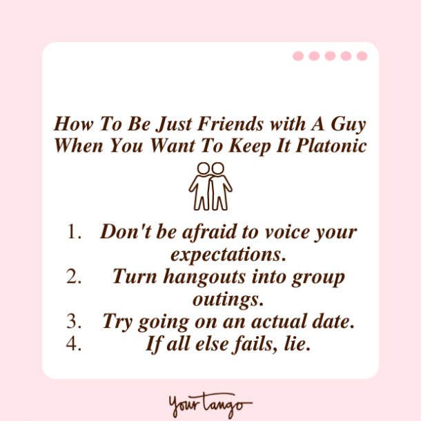 how to be just friends with a guy