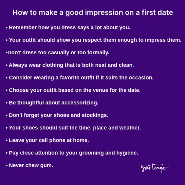 how to make a good impression on a first date
