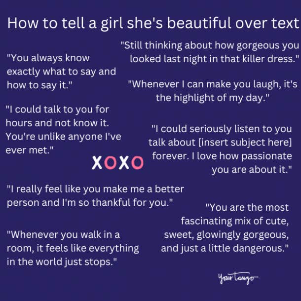 how to tell a girl she's beautiful over text