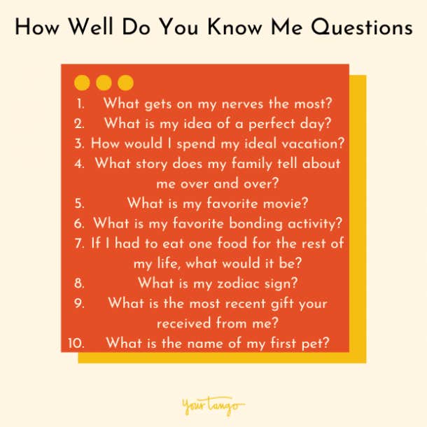 How well do you know me newlywed game questions