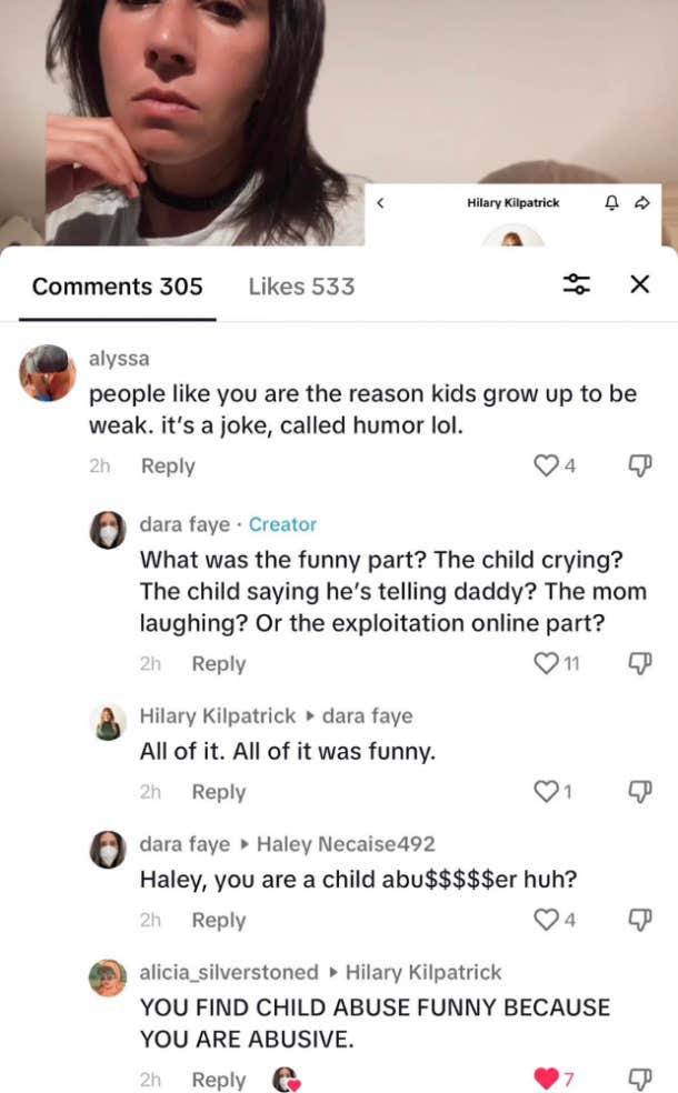woman humiliated her child for a prank on social media