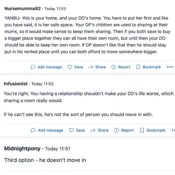 mumsnet woman doesnt want daughters sharing a room