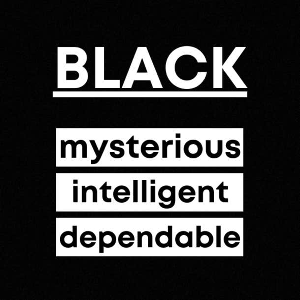 Black Personality: What Your Favorite Color Says About You - Color