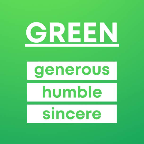 what your favorite color says about you green