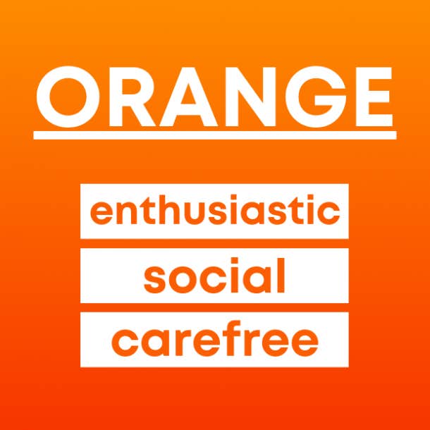 what your favorite color says about you orange