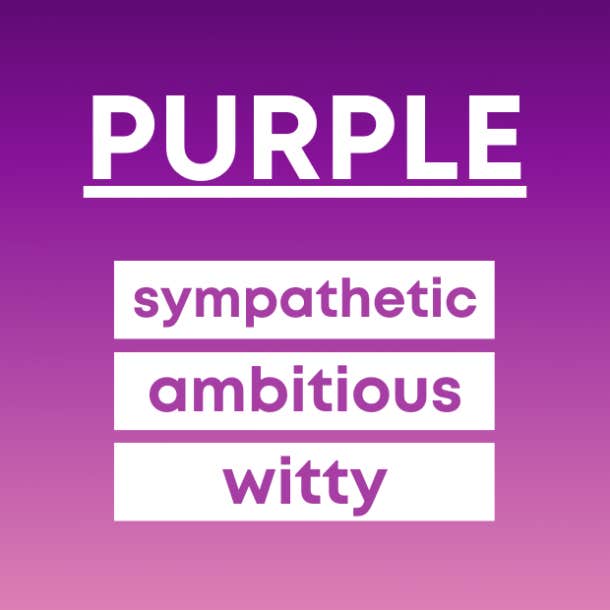 what your favorite color says about you purple