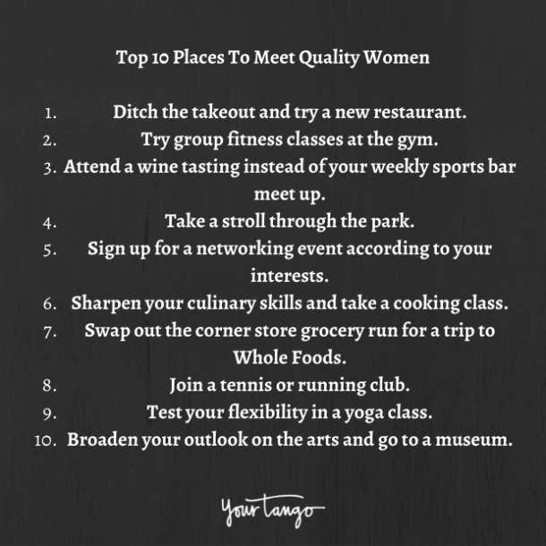 best places to meet quality women