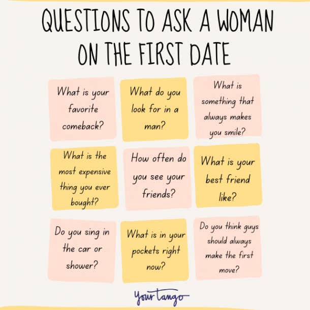 Questions to ask a woman on the first date