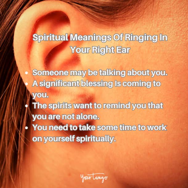 right ear ringing meanings spiritually