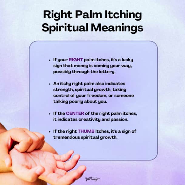 right palm itching spiritual meanings