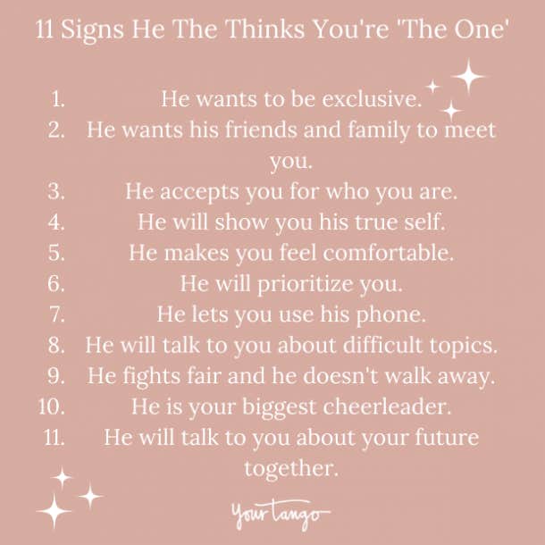 Signs he thinks you're the one