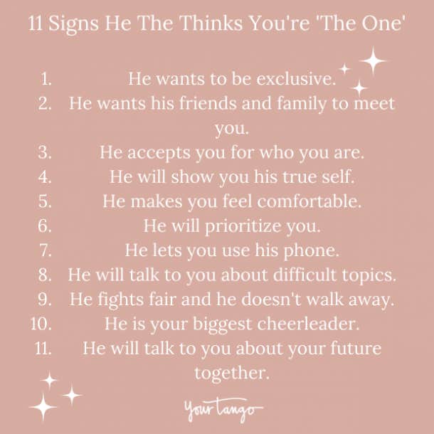 Signs he thinks you're the one