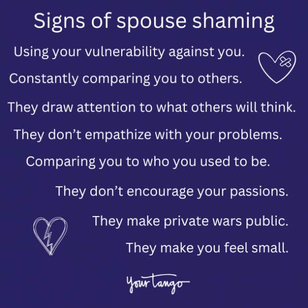 signs of spouse shaming