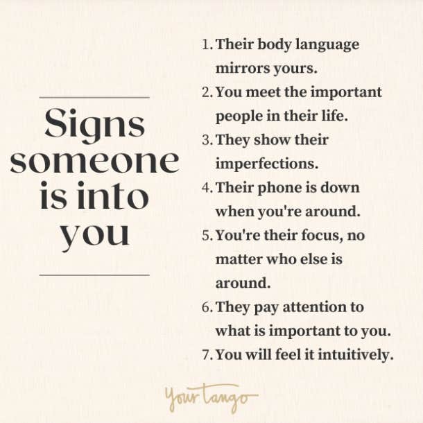 signs someone is into you