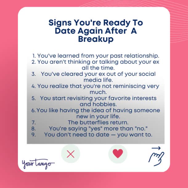 Signs you're ready to date again after breakup