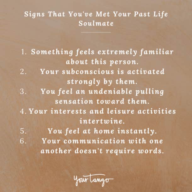 past life soulmate signs
