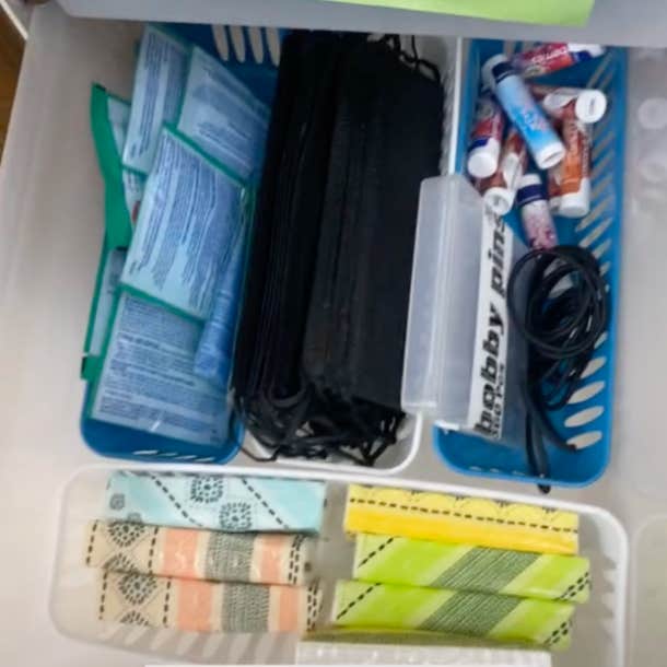 teacher's 'take what you need bin' for classroom
