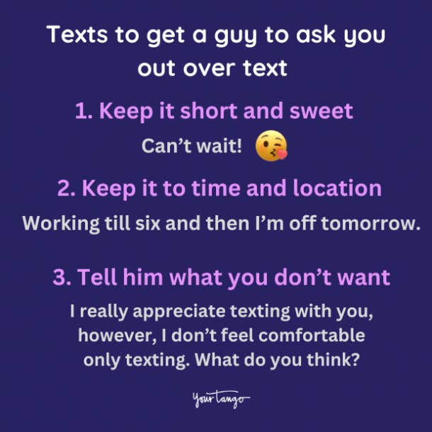 how to get a guy to ask you out over text