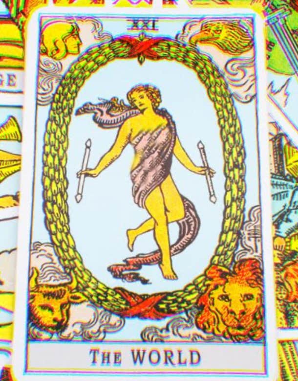 the world tarot card