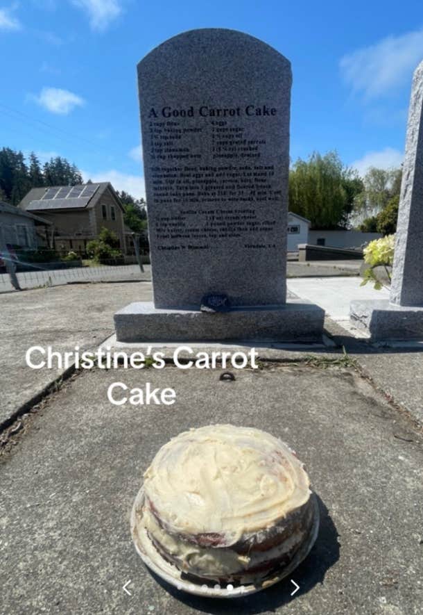 screenshot from video about recipes carved into gravestones