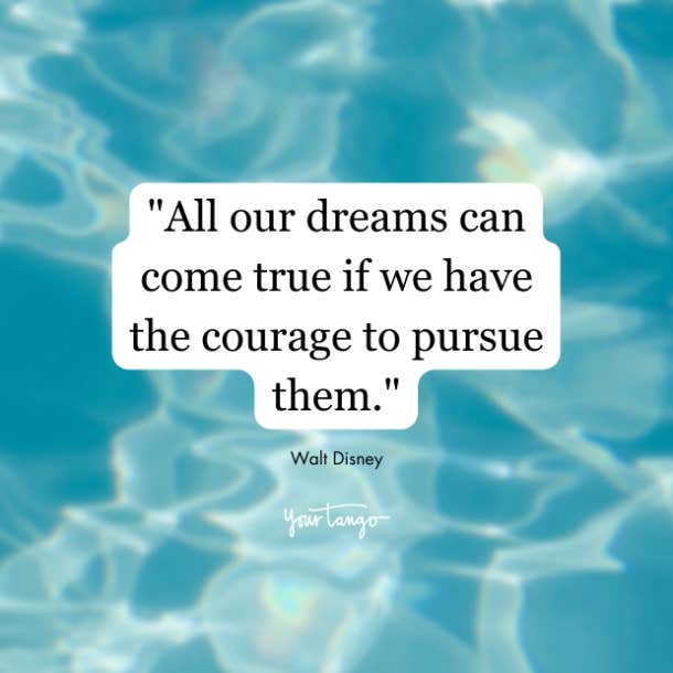 Walt Disney quote- All of our dreams can come true if we have the courage to pursue them.