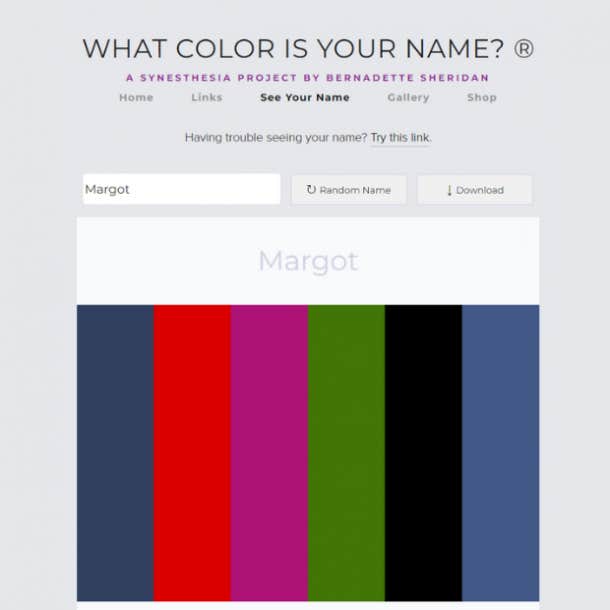 what color is my name