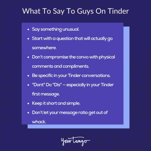 what to message a guy on Tinder
