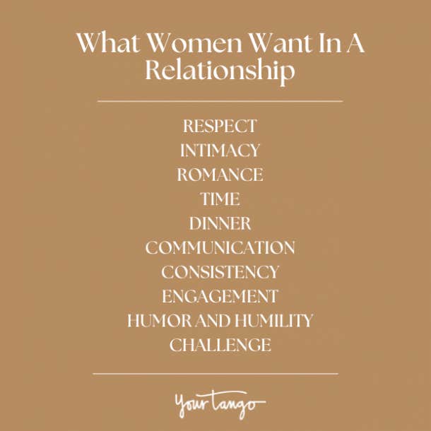 What women want in a relationship