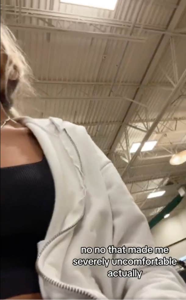 clip from video in which woman was harassed at the gym by Christian man