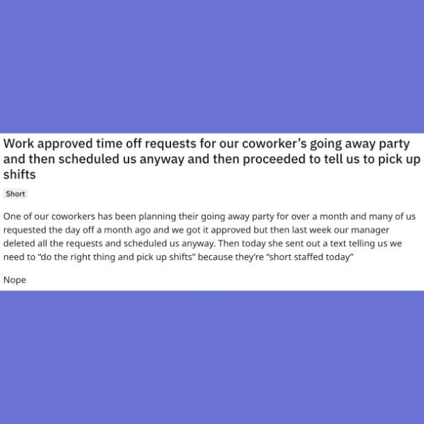 manager puts employees on schedule after approving their time off requests