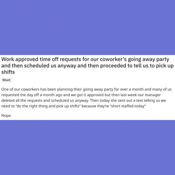 manager puts employees on schedule after approving their time off requests