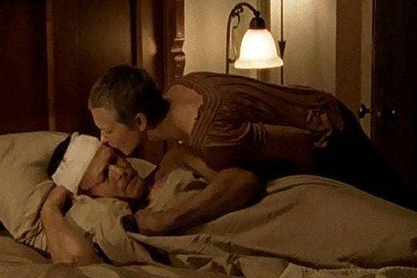 Melissa McBride as Carol Pelletier on The Walking Dead AMC with Norman Reedus as Daryl Dixon