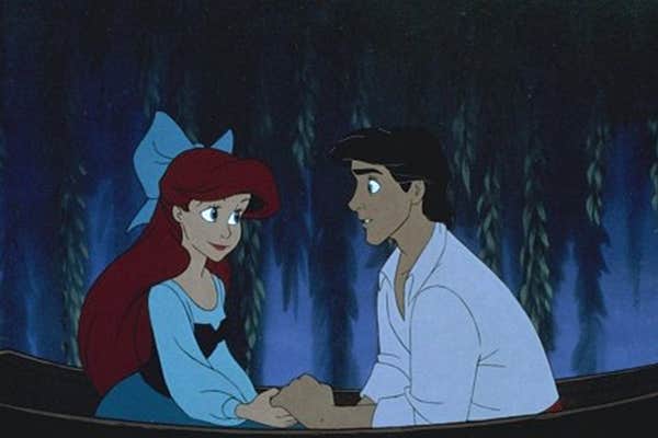 Disney princess love lessons: You don’t have to even talk to each other to be in love
Ariel and Prince Eric in the boat (&quot;Kiss the Girl&quot;) scene from The Little Mermaid