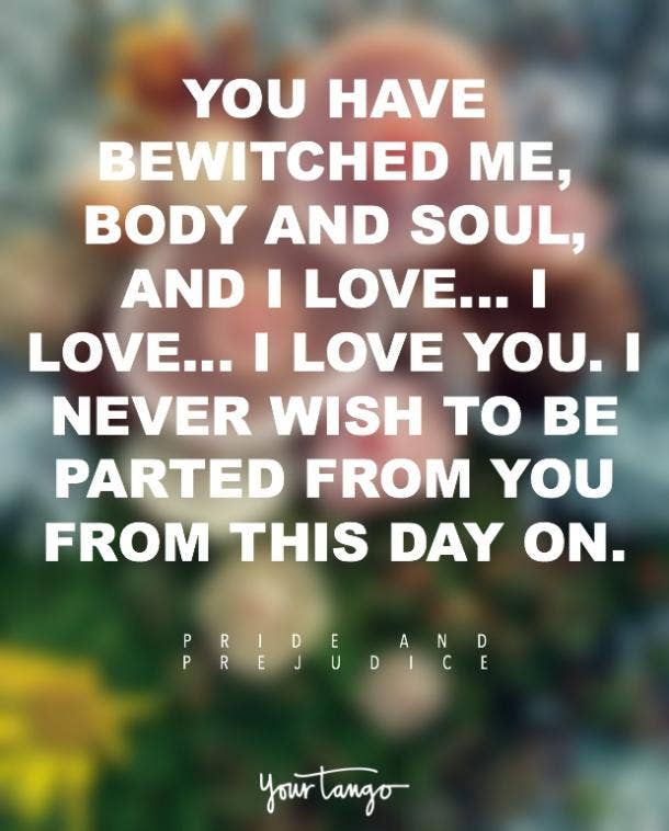 Pride and Prejudice i love you quote