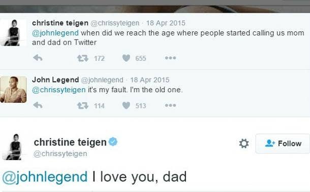 2. Christine Teigen and John Legend