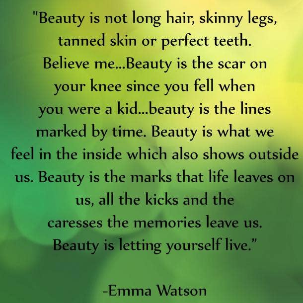 Emma Watson self-esteem body quotes