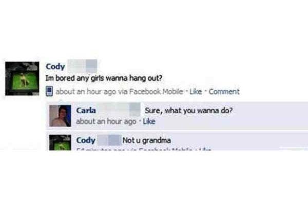 Never Facebook friend your grandma