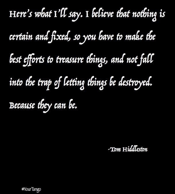 Tom Hiddleston quotes