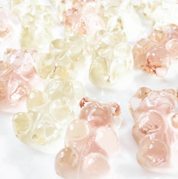 champagne gummy bear happiness
