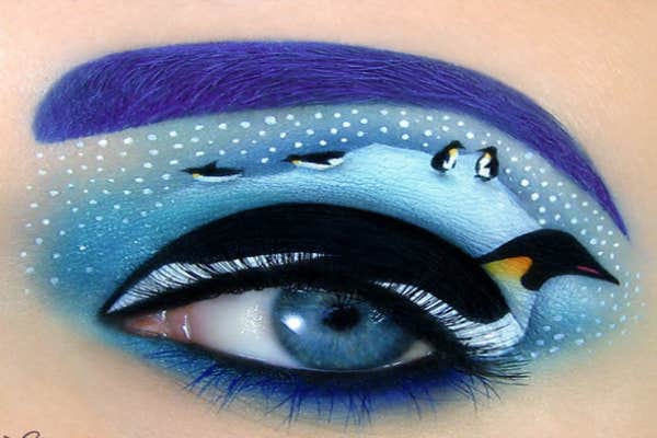 Penguin eye-art.