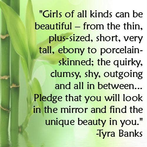 Tyra Banks self-esteem body quotes