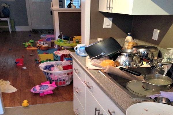 Messy house.