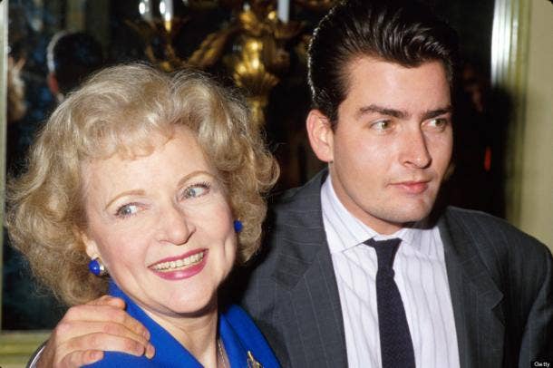 Betty White and Charlie Sheen
