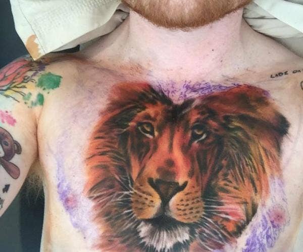 Ed Sheeran Wolf tattoo